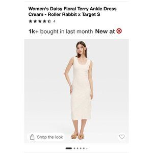 Roller Rabbit X Target Daisy Floral Terry Ankle Dress Cream NWT IN HAND SMALL